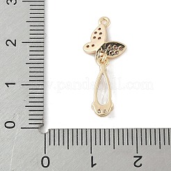 Pendentifs avec zircon cubiques à micro-pavés en laiton&nbsp;KK-M326-04G