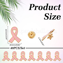 40 spilla smaltata con nastro rosa per la sensibilizzazione sul cancro al seno&nbsp;JEWB-ME0001-22