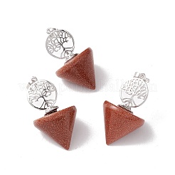 Pendentifs en pierre précieuse naturelle & synthétique&nbsp;G-E150-04P