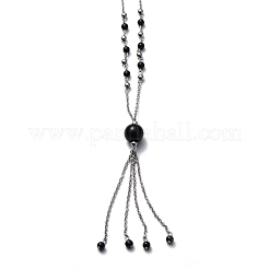 Collane con ciondolo in acciaio inossidabile 304&nbsp;NJEW-H210-G-P
