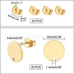 PVD-Vakuumbeschichtung 304 Edelstahl Ohrstecker-BeZubehör&nbsp;STAS-UN0015-72