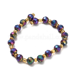 Galvanisierte natürliche Druzy Geode Kristallperlen Stränge&nbsp;G-F833-P01-8mm-11
