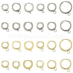 16 pieza de aro huggie de acero inoxidable 201&nbsp;STAS-FS0002-26C