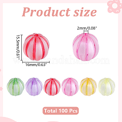 100 perles acryliques transparentes électrolytiques&nbsp;OACR-ME0001-40