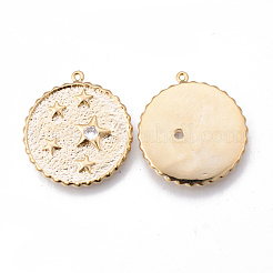 Pendentifs en laiton zircon cubique transparent&nbsp;KK-N232-149-NF