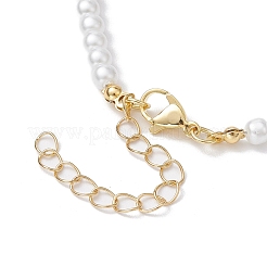 Colliers avec pendentif en forme de lettre en laiton&nbsp;NJEW-JN04771-04