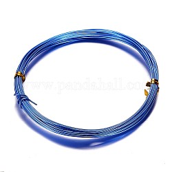 Fil d'artisanat rond en aluminium, pour la fabrication de bijoux en perles, bleu, 20 jauge, 0.8mm, 10 m/rouleau (32.8 pieds/rouleau)