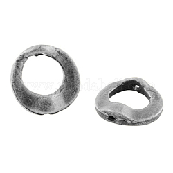 Tibetan Style Frame Beads, Lead Free, Donut, Antique Silver, 10x3mm, Hole: 1mm