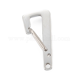 Accessoires de fermoir porte-clés en 304 acier inoxydable, couleur inoxydable, num. 7, 24.5x11x5mm