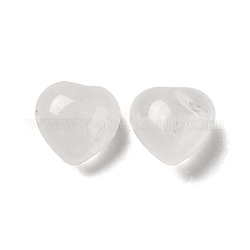 Perlas de cristal de cuarzo natural, cuentas de cristal de roca, corazón, 14.5~15x14.5~15x8.5mm, agujero: 1.5 mm