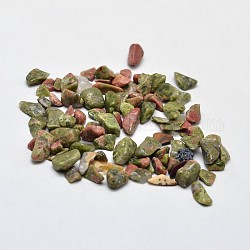 Unakite Chip-Perlen, kein Loch / ungekratzt, 2~8x2~4 mm, ca. 340 Stk. / 20 g