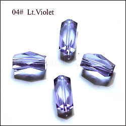 Abalorios de cristal austriaco de imitación, aaa grado, facetados, columna, lila, 8x5.5mm, agujero: 0.7~0.9 mm