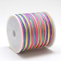 Нейлоновая нить, китайский вязать шнур, красочный, 0.8 мм, около 109.36 ярда (100 м) / рулон