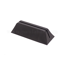 Porte-cartes triangulaires en plastique, support de nom d'étiquette de prix, noir, 38x150x56mm