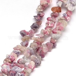 Natural Tourmaline Nuggets Beads Strands, 5~15x5~15mm, Hole: 1mm, 16 inch
