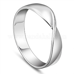 Shegrace 925 anello in argento sterling placcato rodio, platino, formato 8, 17.8mm