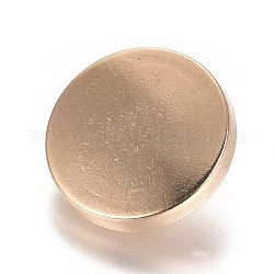 合金シャンクボタン  1穴  フラットラウンド  ライトゴールド  12.5x7mm  穴：2mm