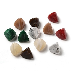 Opake Legierung Perlen, Dreieck, Mischfarbe, 12x12.5x1.5 mm, Bohrung: 2 mm, ca. 526 Stk. / 500 g