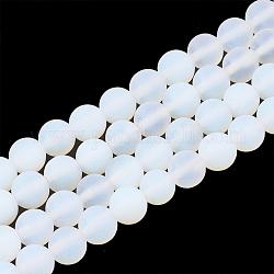 Chapelets de perles d'opalite, mat, ronde, 10~10.5mm, Trou: 1.2mm, Environ 36 pcs/chapelet, 15.5 pouce