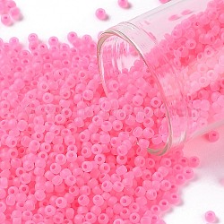 Toho runde Saatperlen, japanische Saatperlen, matt, (910f) Pink Pink Ceylon Perle matt, 11/0, 2.2 mm, Bohrung: 0.8 mm, ca. 5555 Stk. / 50 g