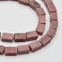 Rectangle Natural Rhodonite Beads Strands, 9x6x4mm, Hole: 1mm, about 44pcs/strand, 15.7inch