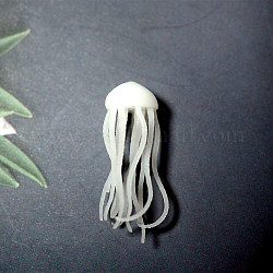 Modello sealife, riempitivo in resina uv, creazione di gioielli in resina epossidica, medusa, bianco, 2.6x0.8cm