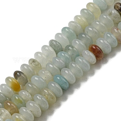 Brins de perles d'amazonite de fleurs naturelles, rondelle, 4~4.5x2~2.5mm, Trou: 1.2mm, Environ 155~163 pcs/chapelet, 15.24''~15.31'' (38.7~38.9 cm)