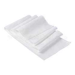 Tela de costilla tejida elástica de poliéster, para accesorios de vestir, blanco, 100x15x0.15~0.2 cm