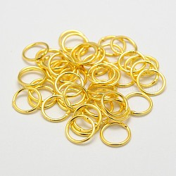 Brass Round Rings, Soldered Jump Rings, Closed Jump Rings, Cadmium Free & Lead Free, Golden, 18 Gauge, 10x1mm, Inner Diameter: 8mm, Hole: 8mm