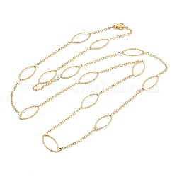 Ion Plating(IP) 304 Stainless Steel Necklaces, Rolo Chains, Golden, 31.69x0.39 inch(80.5x1cm)