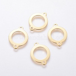 201 connettori per maglie in acciaio inossidabile, anello, oro, 19x14.5x0.8mm, Foro: 1.6 mm