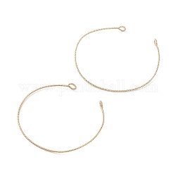 Accessoires de fabrication de bracelets en fil de cuivre, pour la fabrication de bijoux, or, 0.1 cm, diamètre intérieur: 2-1/2 pouce (6.45 cm)