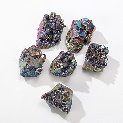 Irregular Natural Colorful Rainbow Quartz Crystal Cluster Crystal Incense Holder, for Home Living Room Office Decor, 30-50g/pc
