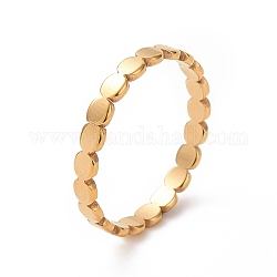 Chapado en iones (ip) 201 anillo de dedo envolvente ovalado de acero inoxidable para mujer, dorado, nosotros tamaño 6 1/2 (16.9 mm)