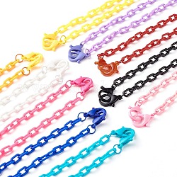 Conjuntos de collar de cadena de cable de acrílico, color mezclado, 21.81 pulgada (55.4 cm), 10 PC / sistema