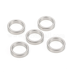 304 perline in acciaio inossidabile, perline con foro grande, anello, colore acciaio inossidabile, 17.8x3.9mm, Foro: 13.8 mm