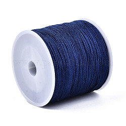 Нейлоновая нить, китайский вязать шнур, темно-синий, 0.8 мм, около 109.36 ярда (100 м) / рулон