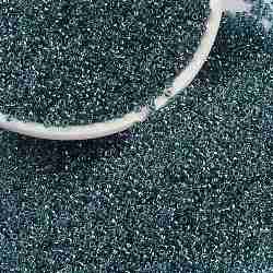 Perline rotonde miyuki rocailles, perline giapponesi, (rr1824) cielo argento foderato fantasia, 15/0, 1.5mm, Foro: 0.7 mm, circa 5555pcs/10g