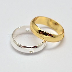 Marcos de perlas anillo de latón, Sin cadmio y níque y plomo, color mezclado, 10x2.5mm, agujero: 1 mm
