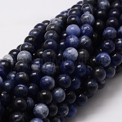 Chapelets de perles rondes en sodalite naturelle, 10mm, Trou: 1mm, Environ 37 pcs/chapelet, 14.7 pouce