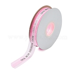 Fleck Band, mit Spitze, für Paket, Schwarzes Wort, die besten Wünsche für Sie, rosa, 1 Zoll (25 mm), ca. 50 Yards / Rolle