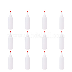Пластиковые клей бутылки, белые, 125x42x1.2 мм, 12 шт / комплект