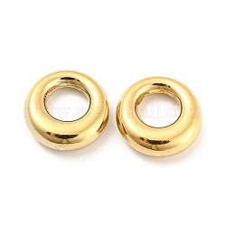 Encantos de 304 acero inoxidable, encantos de anillo, real 18k chapado en oro, 13x12x4mm, agujero: 6 mm