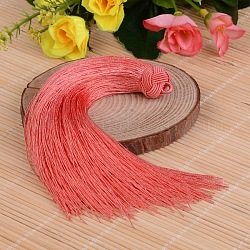 Bella progettazione decorazioni ciondolo nylon nappa, indian rosso, 160x18mm, Foro: 4 mm