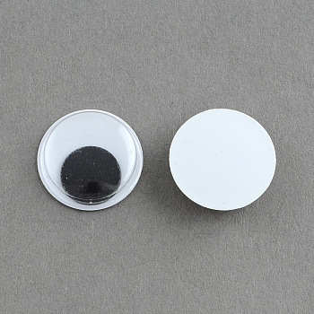 Cabochons à yeux écarquillés wiggle noir et blanc pour DIY de scrapbooking artisanat jouet d'accessoires KY-S002-7mm