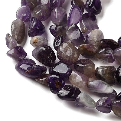 Natürlichen Amethyst Perlen Stränge&nbsp;G-C268-A05-8x10mm-1