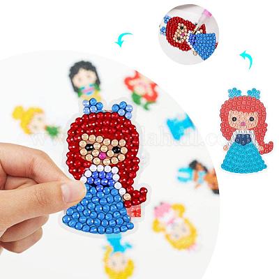 Outus 20 Pezzi Kit Adesivi con Diamante 5D Fai da Te Adesivi Tema Principessa Dipingere con Diamanti per Numero Kit con Strumenti di Pittura Diamantata per Fai da Te per Bambini e Principianti Adulti 