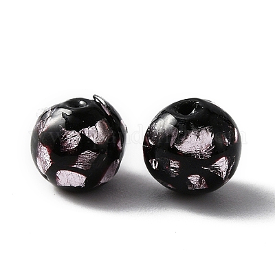 Perline lampwork handmade&nbsp;GLAA-WH0033-48D-1