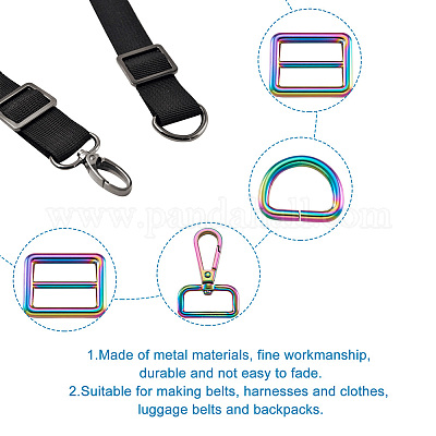  FASHEWELRY 5 Colors Adjustable Metal Buckles Chain