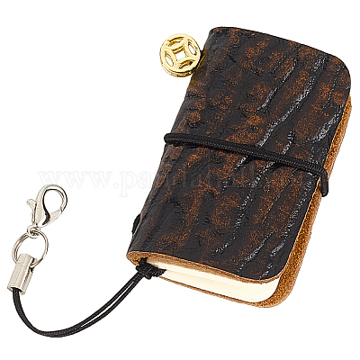 Mini-Notizbuch aus Rindsleder&nbsp;AJEW-CL0005-43B-1